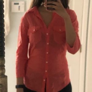 Max Studio Coral Button Down